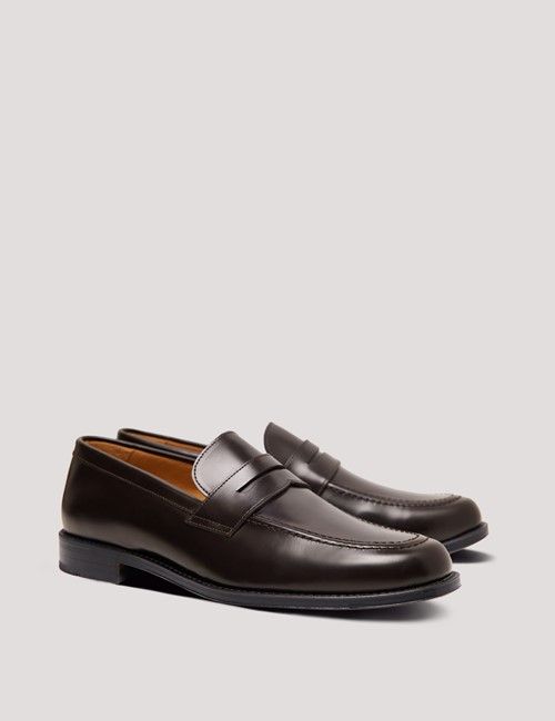 Brown Leather Penny Loafer-preview