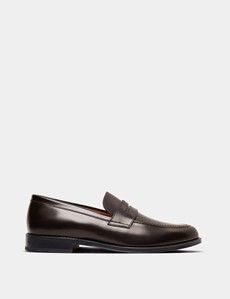 Brown Leather Penny Loafer