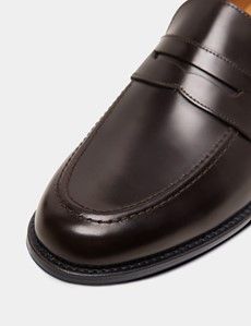 Brown Leather Penny Loafer-preview5