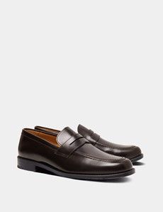 Brown Leather Penny Loafer-preview1