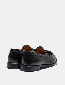 Black Leather Tassel Loafer-preview2
