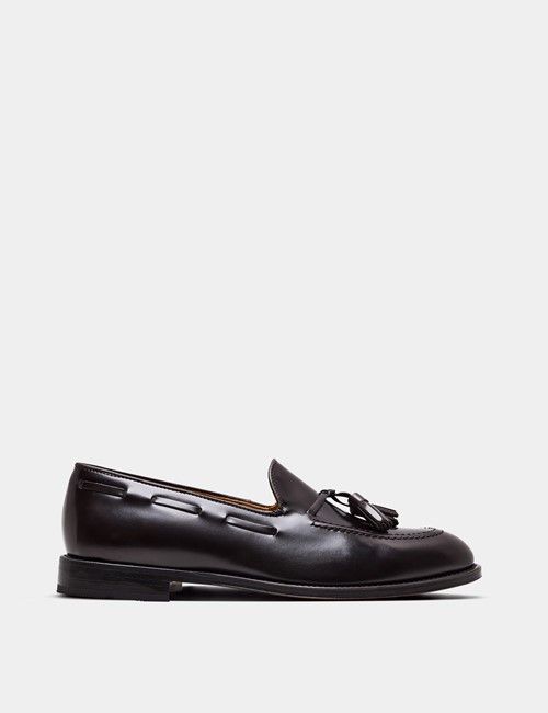 Brown Leather Tassel Loafer