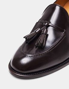 Brown Leather Tassel Loafer-preview5
