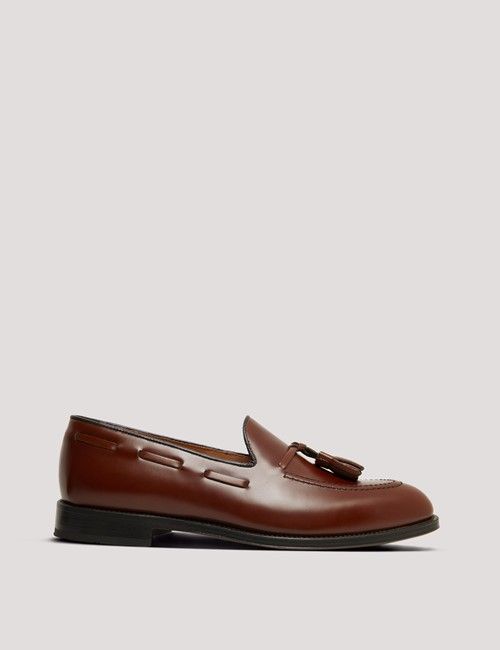 Tan Leather Tassel Loafer