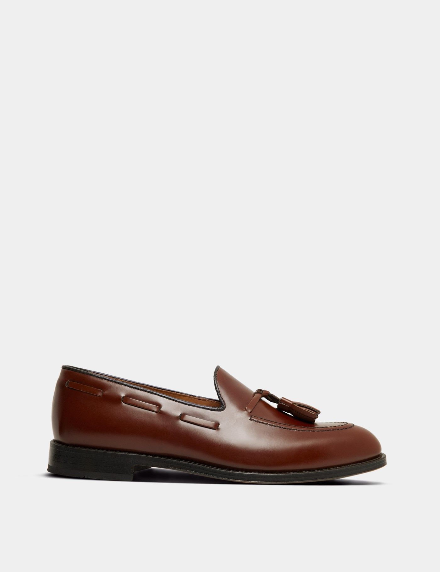 Men\'s Tan Loafers with Tassel Detail Tassel Slip on Brown for Men - JP Pierre main image 2