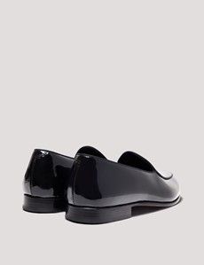 Black Italian Patent Leather Belgian Loafer-preview2