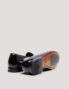 Black Italian Patent Leather Belgian Loafer-preview3