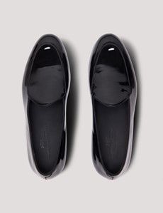 Black Italian Patent Leather Belgian Loafer-preview4