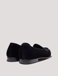 Black Velvet Belgian Loafer-preview2