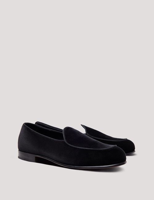 Black Velvet Belgian Loafer-preview
