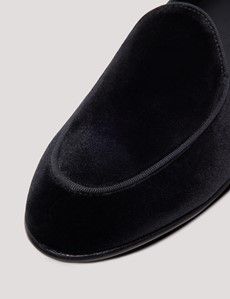 Black Velvet Belgian Loafer-preview5