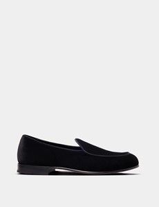 Black Velvet Belgian Loafer