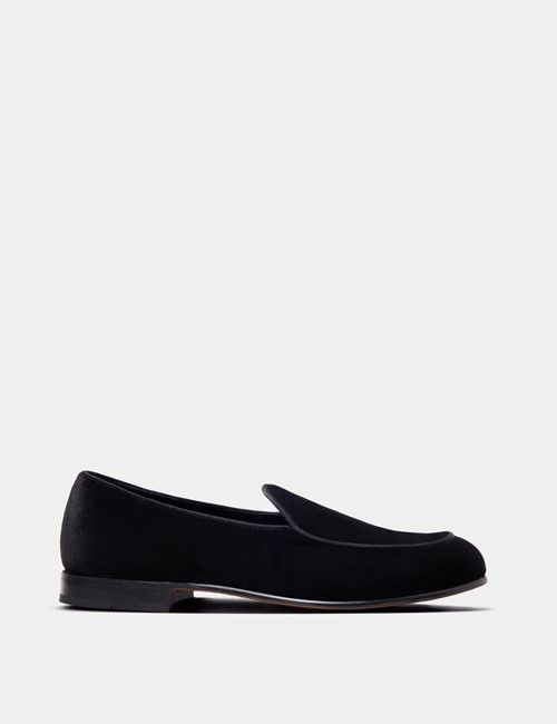 Black Velvet Belgian Loafer