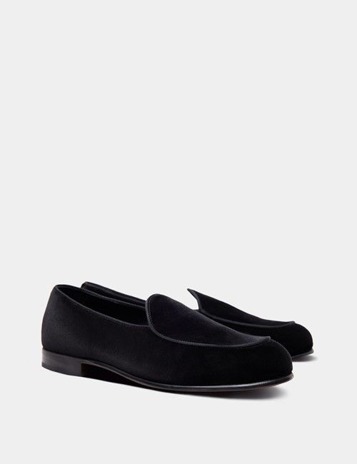 Black Velvet Belgian Loafer-preview