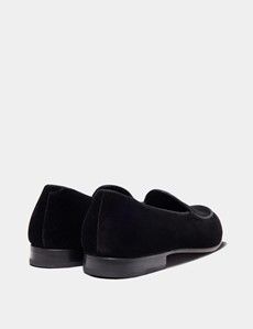 Black Velvet Belgian Loafer-preview2