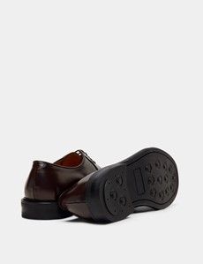 Chocolate Brown Derby Lace Up Shoe