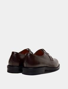 Chocolate Brown Derby Lace Up Shoe