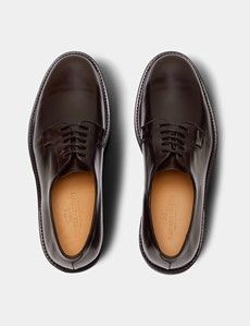 Chocolate Brown Derby Lace Up Shoe