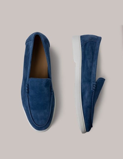 Blue Suede Loafers