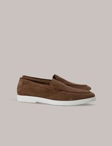 Tan Suede Loafers