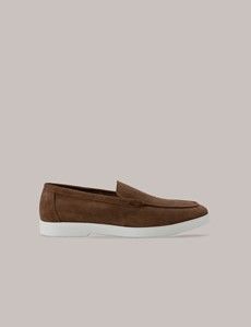Tan Suede Loafers-preview4