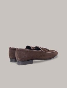 Brown Suede Tassel Loafers-preview2