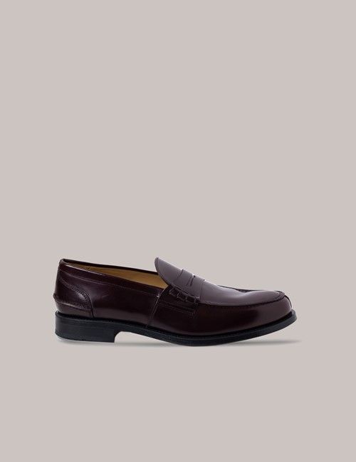 Burgundy Formal Leather Slip-On Shoe