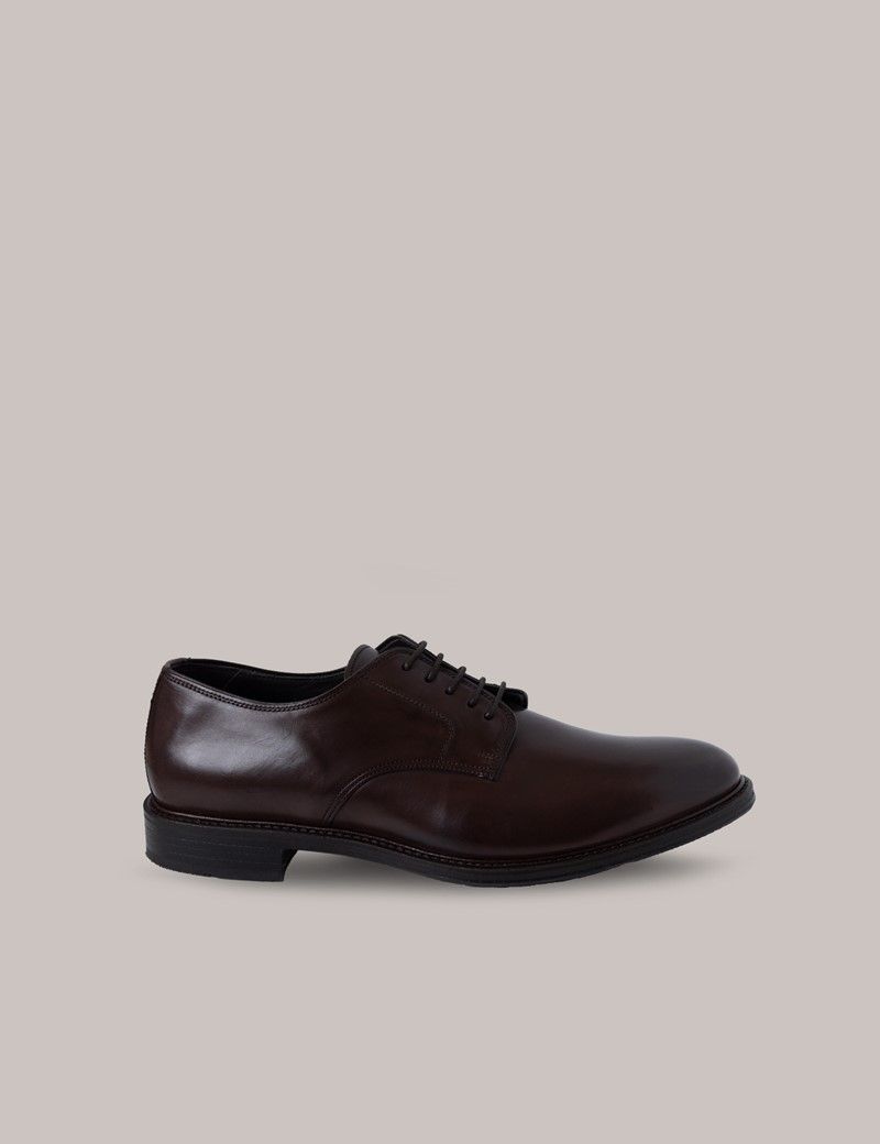 Men's Brown Leather Derby Shoe | Hawes and Curtis