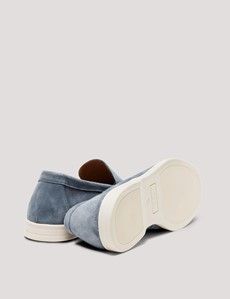 Blue Italian Suede Loafer-preview3