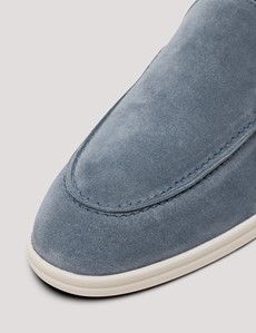 Blue Italian Suede Loafer-preview5