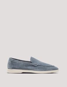 Blue Italian Suede Loafer