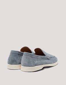 Blue Italian Suede Loafer-preview2