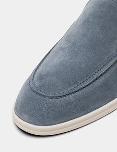 Blue Italian Suede Loafer-preview5