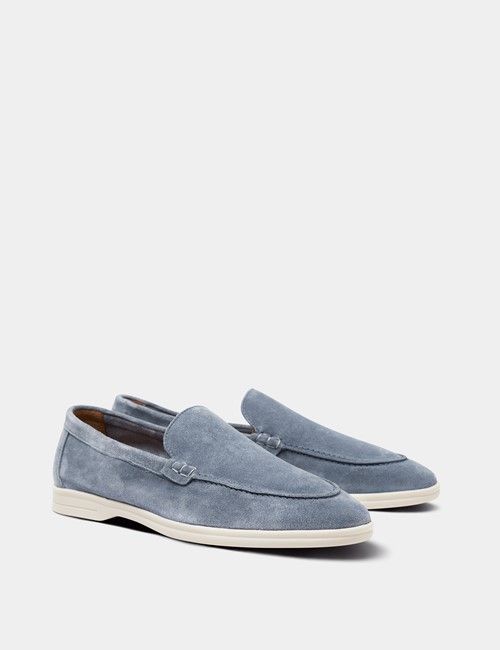 Blue Italian Suede Loafer-preview