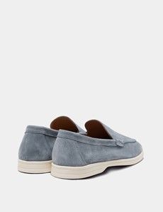 Blue Italian Suede Loafer-preview2