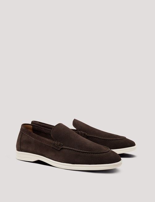 Brown Italian Suede Loafer-preview