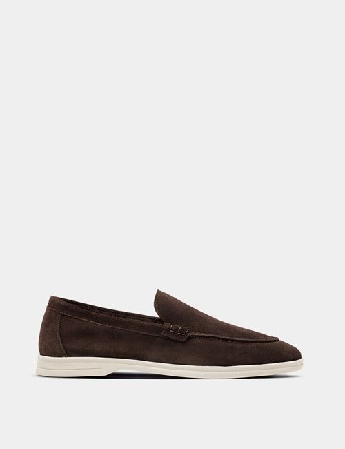 Brown Italian Suede Loafer
