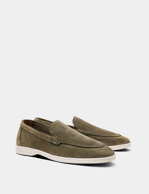 Green Italian Suede Loafer-preview