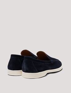 Navy Italian Suede Loafer-preview2