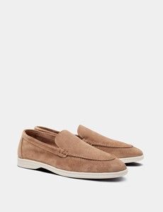 Tan Italian Suede Loafer-preview1