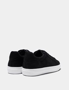 Black Nubuck Leather Trainer-preview2