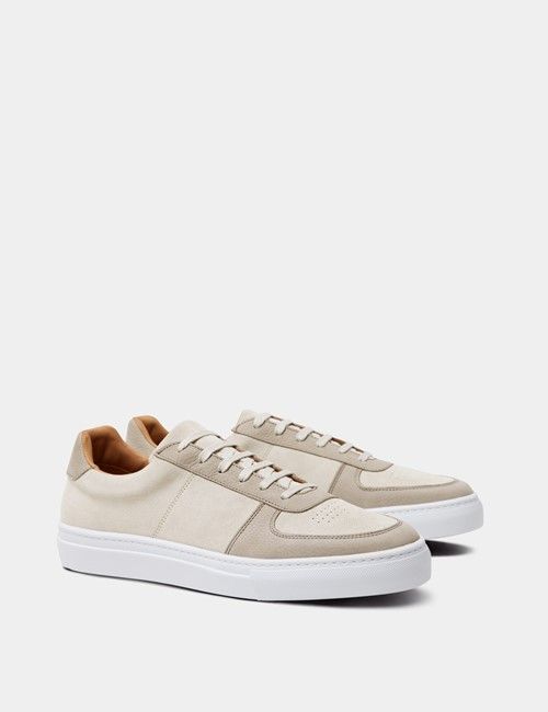 Ivory Leather Court Trainer-preview