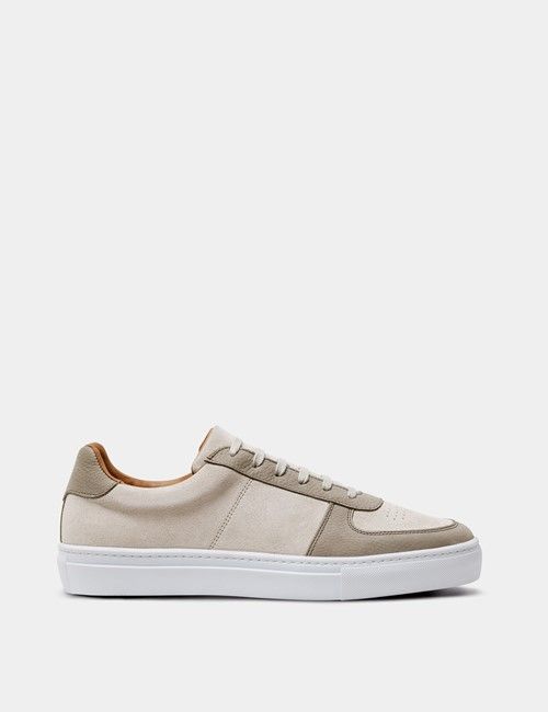 Ivory Leather Court Trainer