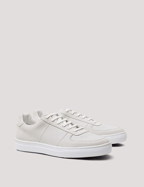 White Leather Court Trainer-preview