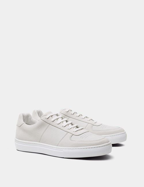 White Leather Court Trainer-preview