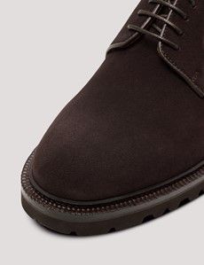 Brown Italian Suede Derby Shoe-preview5