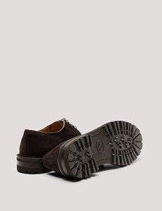 Brown Italian Suede Derby Shoe-preview3