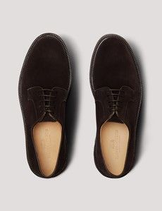 Brown Italian Suede Derby Shoe-preview4