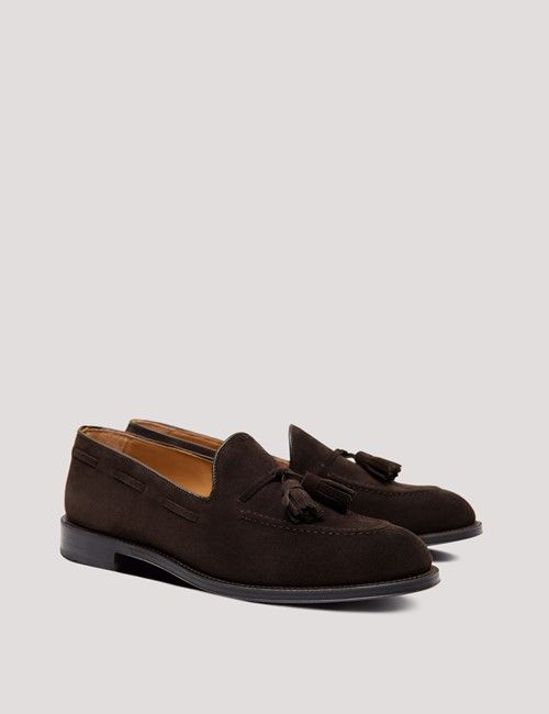 Brown Italian Suede Tassel Loafer-preview