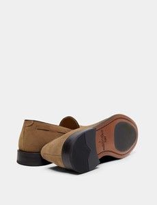 Beige Italian Suede Tassel Loafer-preview3